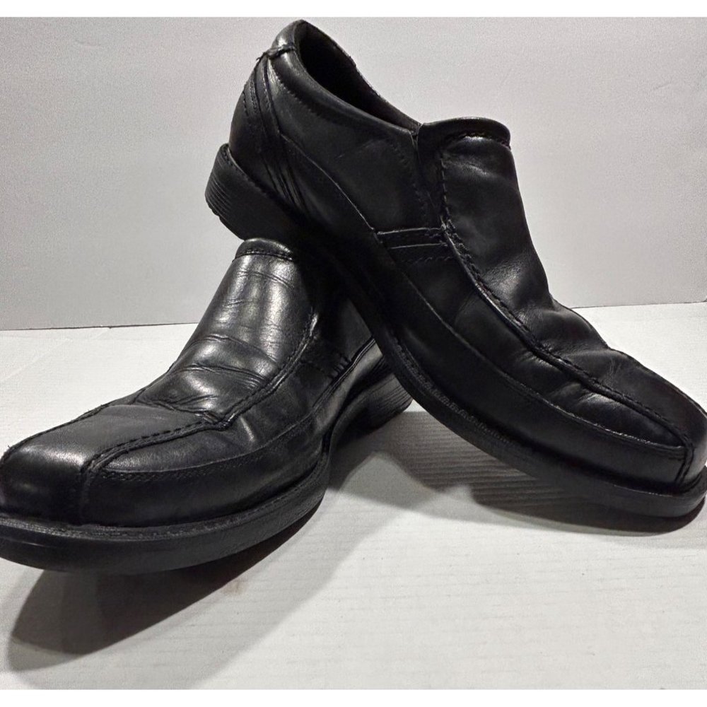 Rockport Mens  Black Style Leader 2‎ Bike Toe Slip On A13019 Size 9.5